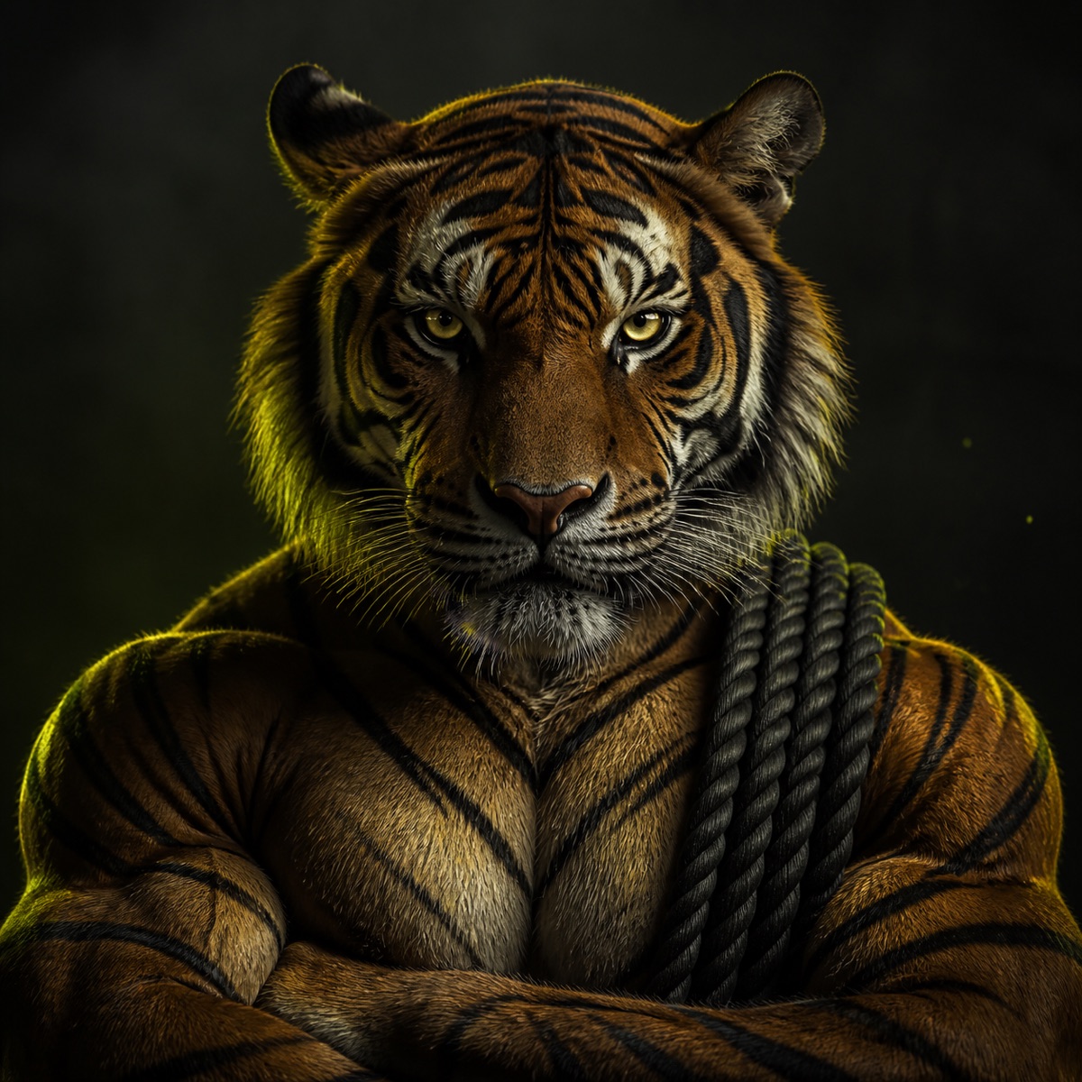 Powerful Bengal tiger coach